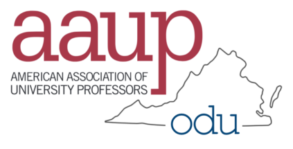 aaup logo with virginia state outline and leters odu